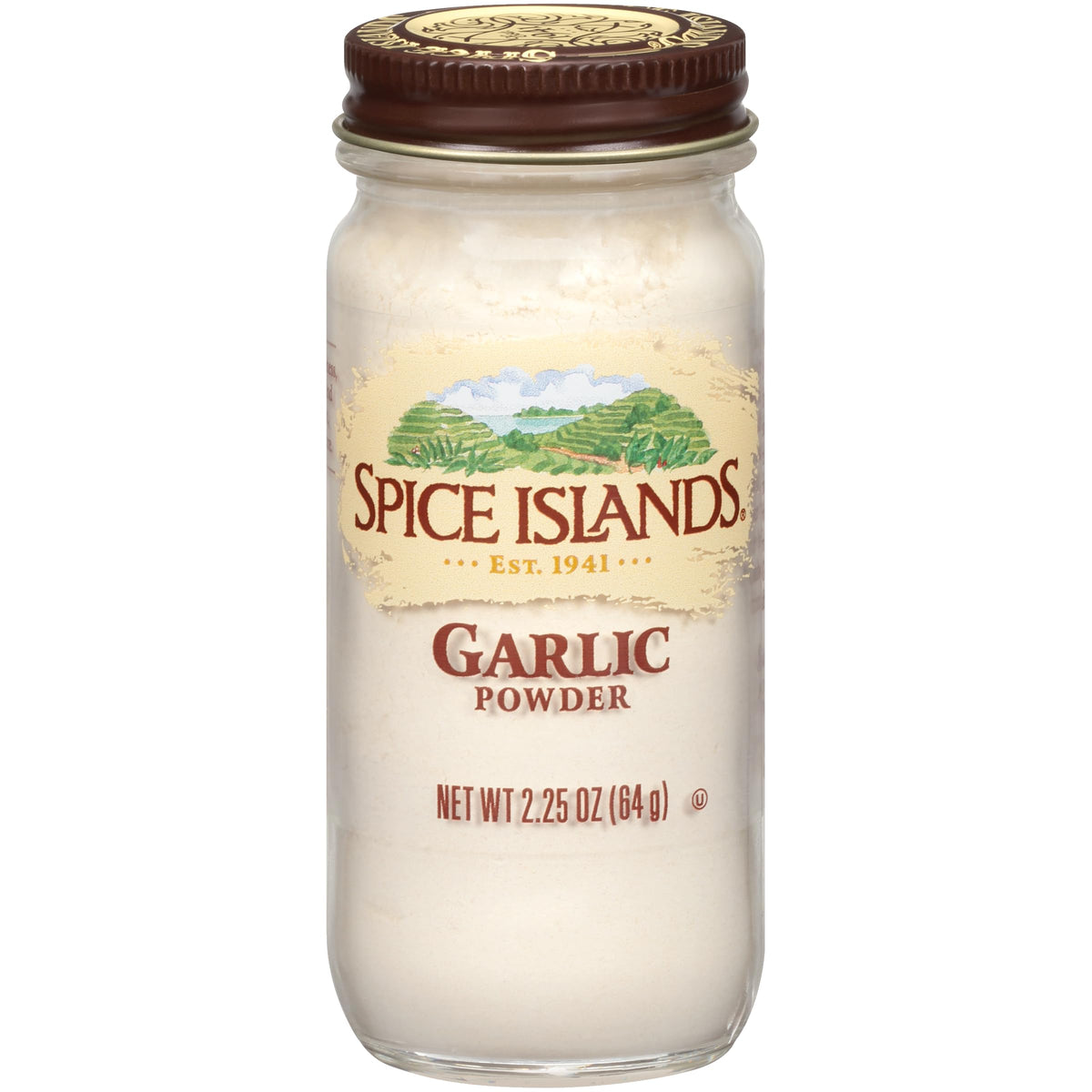 Spice Islands Garlic Powder bottle on shelf shows pure flavor potential for everyday cooking.