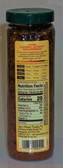 Spice Islands Premium Taco Seasoning jar label closeup highlighting gluten-free option.
