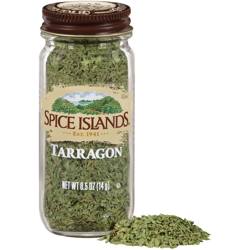 Spice Islands Tarragon fresh leaves, vibrant color for vinaigrettes and poultry.