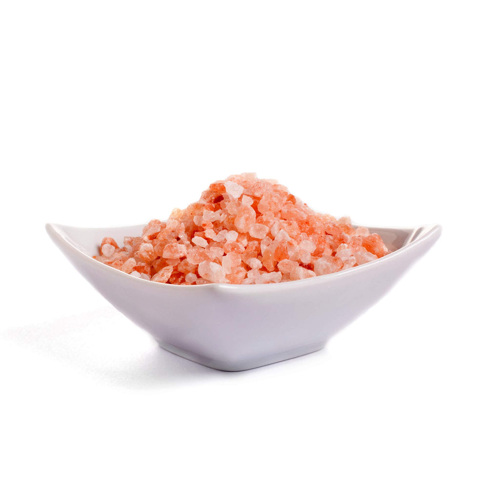 Salt finish on vegetables and soups using The Spice Lab Pink Himalayan Salt