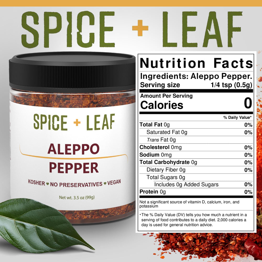 Close-up of crushed Aleppo pepper flakes showing vibrant color and rich aroma.