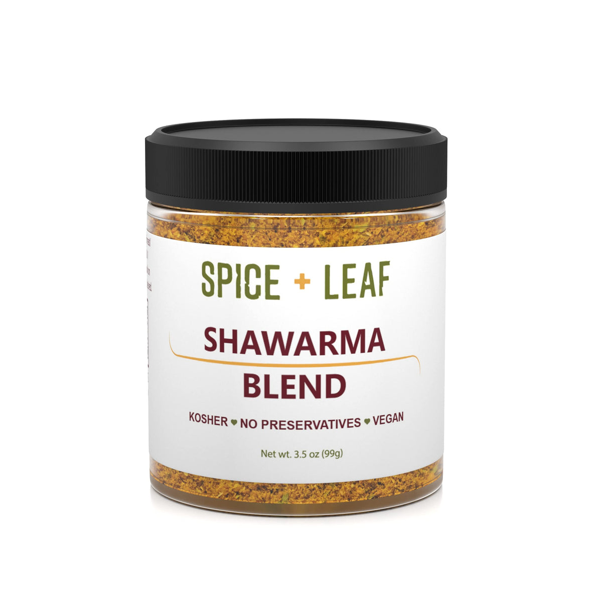 SPICE + LEAF Shawarma Spice Bottle with preservative-free seasoning for bold Middle Eastern flavor.