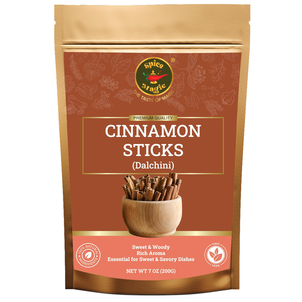 Spice Magic Cinnamon Sticks packaging front for fresh flavor