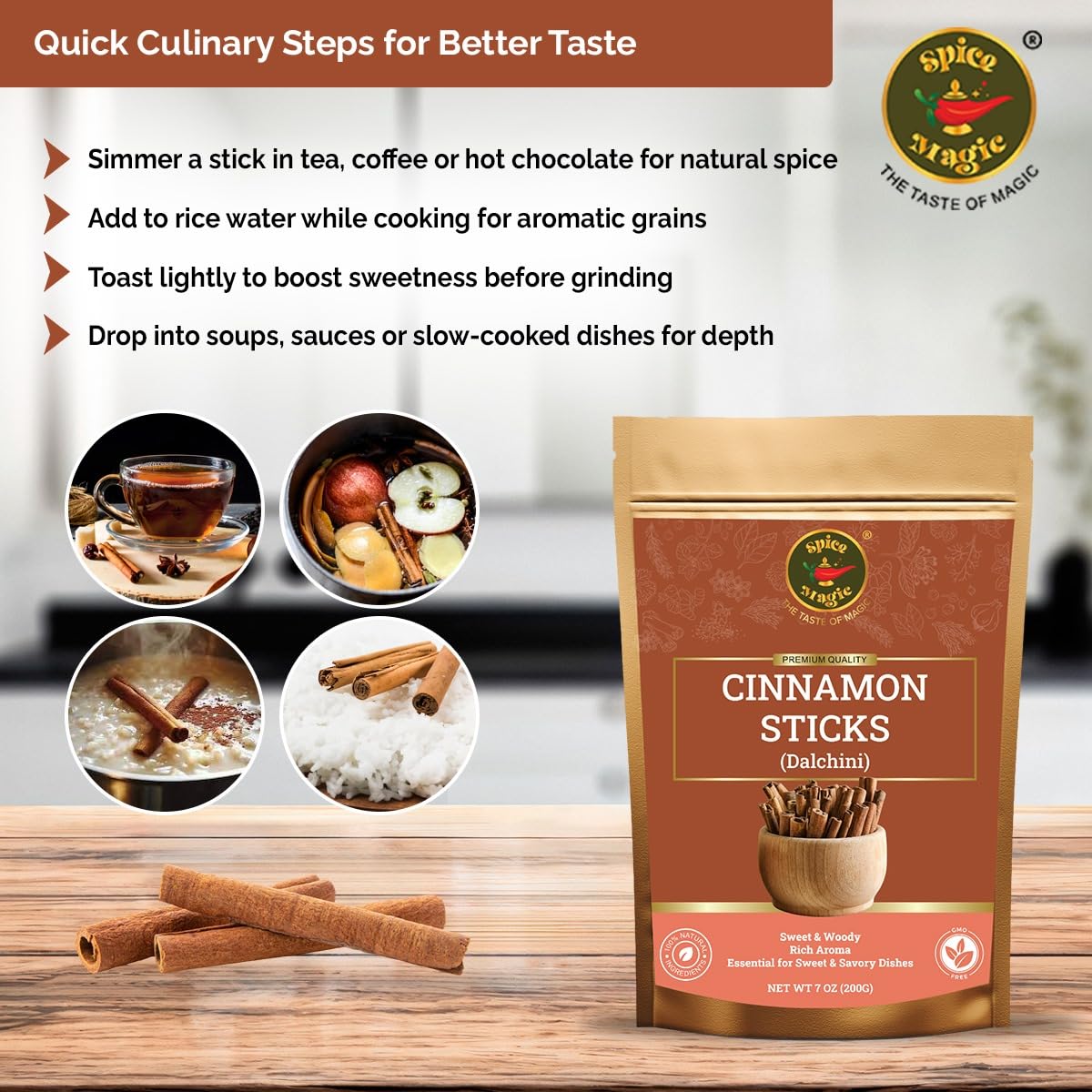 7 oz Spice Magic resealable pouch preserving freshness and aroma