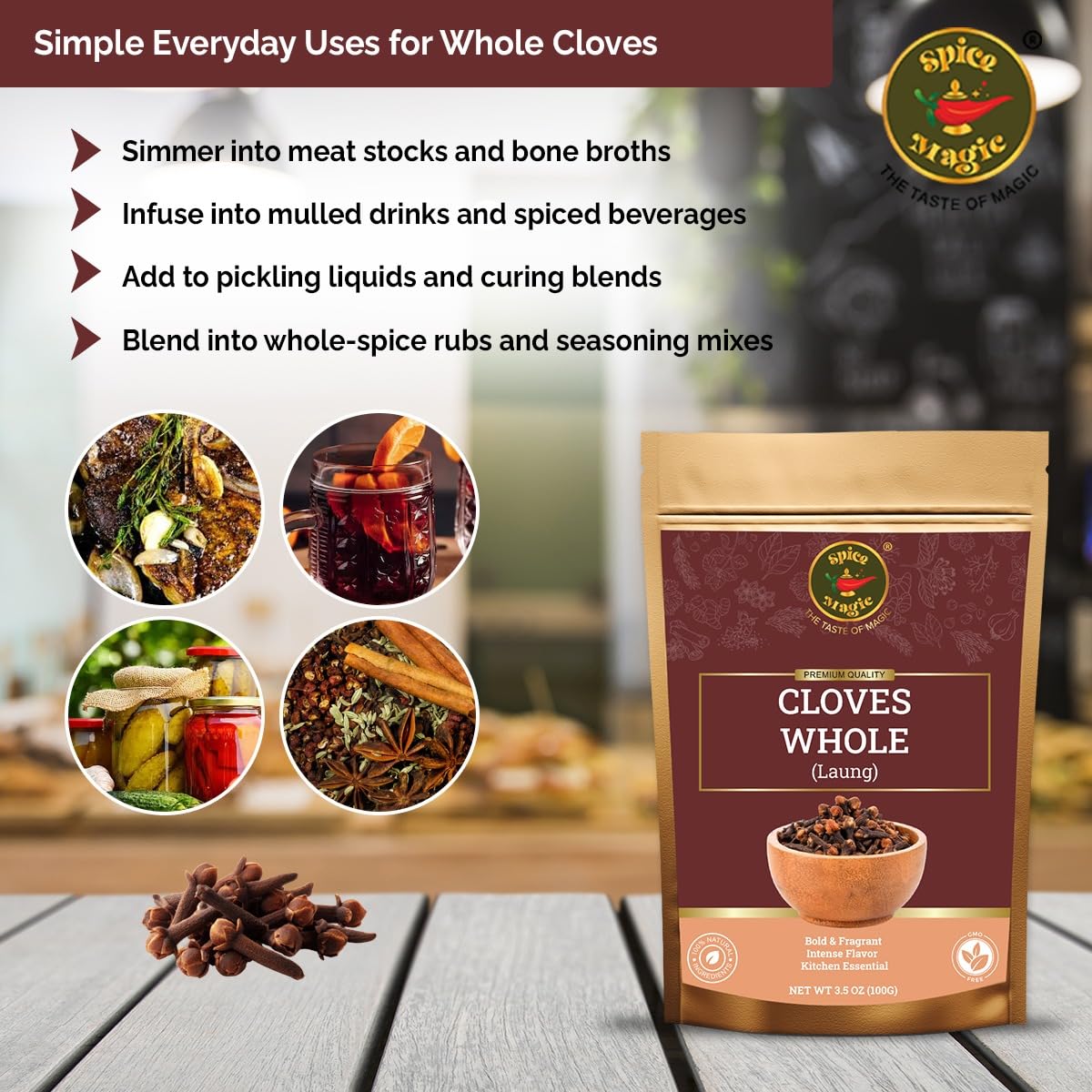 SPICE MAGIC Cloves Whole pomander balls release festive fragrance.