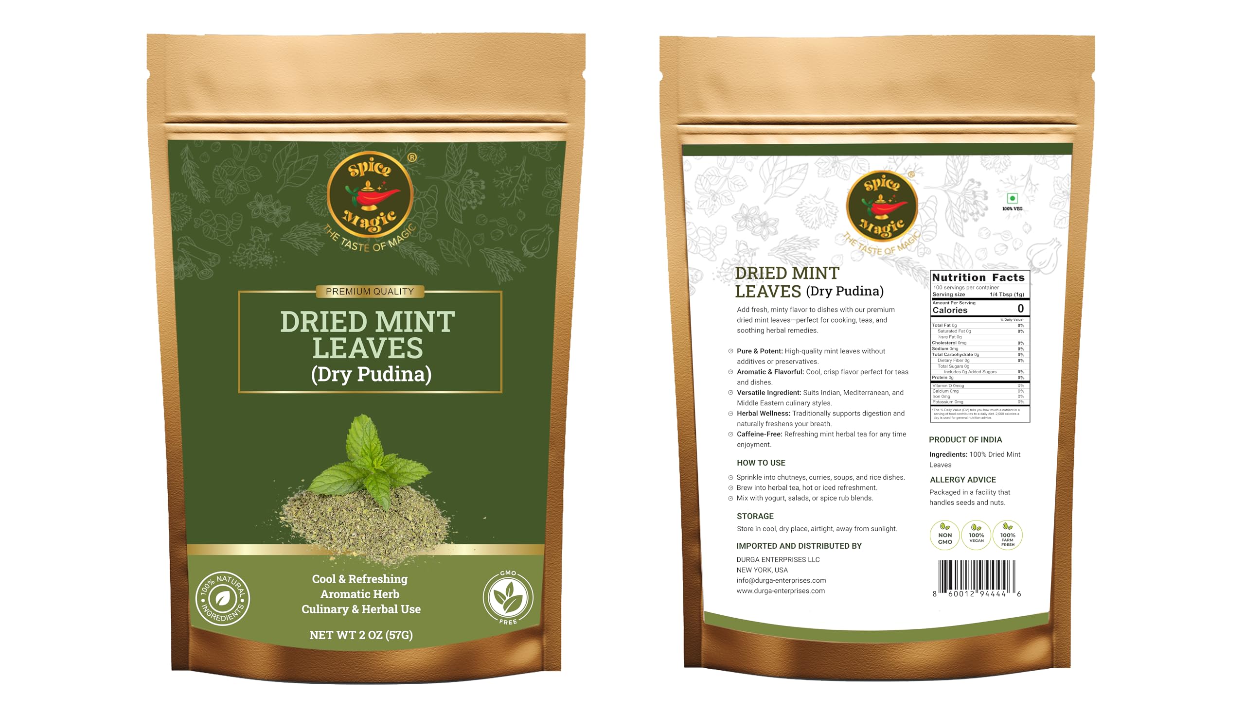 Spice Magic Dried Mint Leaves mediterranean-dish – versatile herb for savory meals