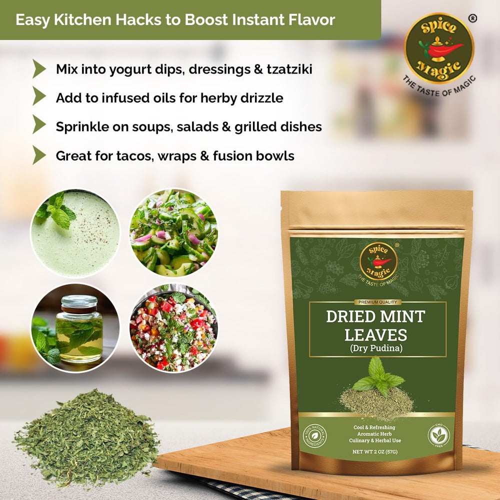 Spice Magic Dried Mint Leaves salad-bowl – adds fresh mint accent to salads