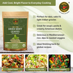 Spice Magic Dried Mint Leaves tea-brew – enhances herbal tea with cooling mint notes