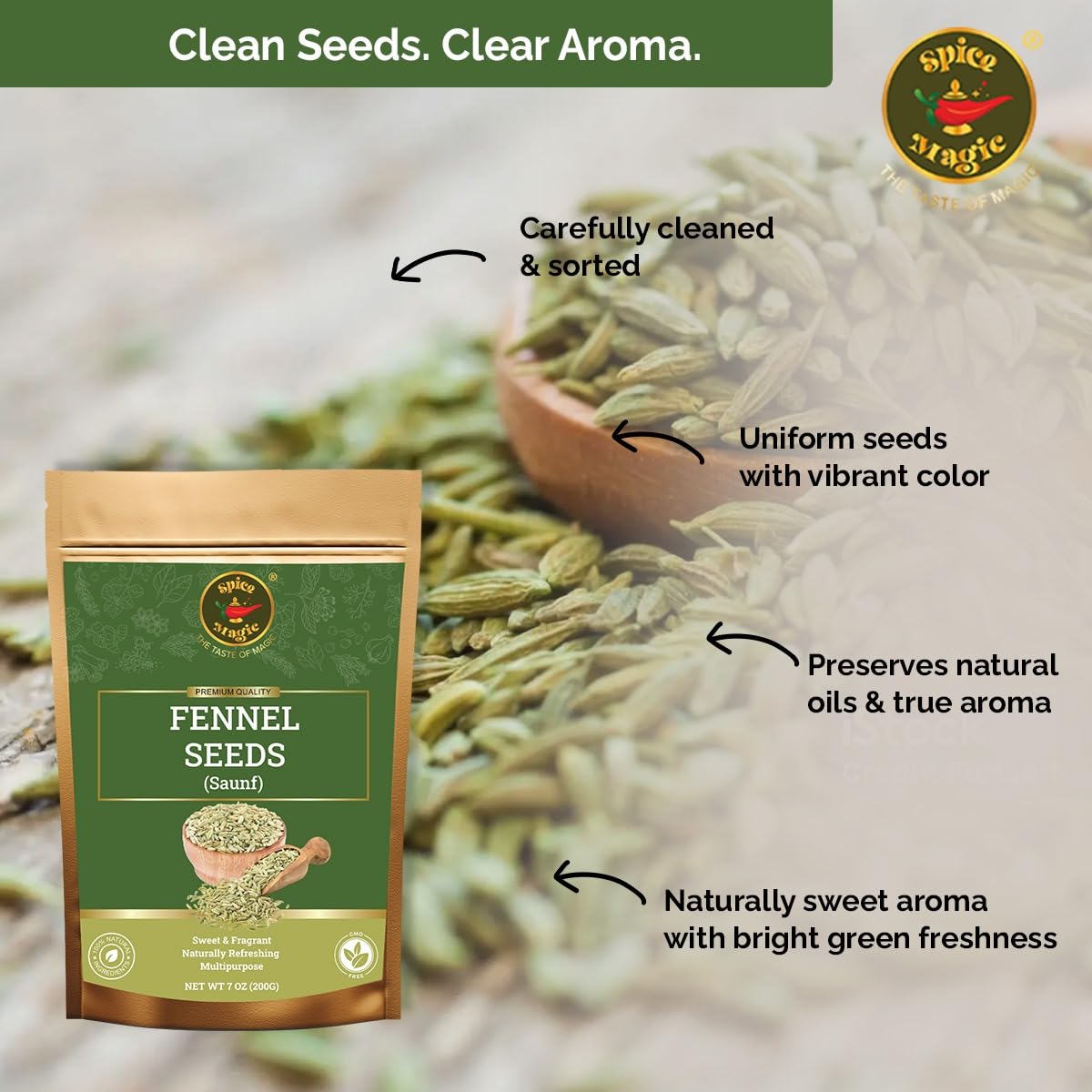 SPICE MAGIC fennel seeds tea infusion with subtle sweetness
