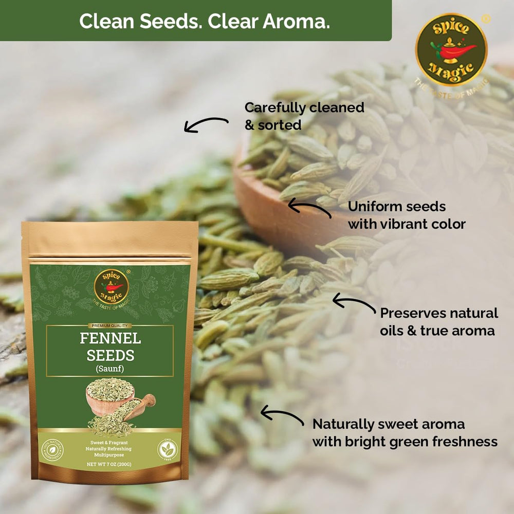 SPICE MAGIC fennel seeds tea infusion with subtle sweetness