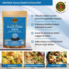 SPICE MAGIC nigella seeds sprinkled over curries to deepen flavor