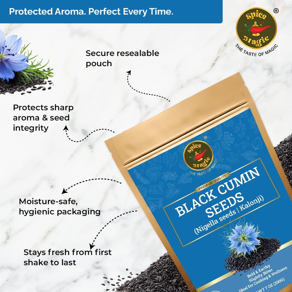 SPICE MAGIC nigella seeds packaging preserves aroma and texture