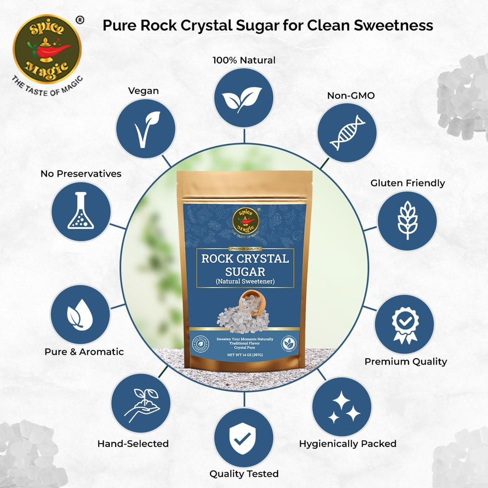 SPICE MAGIC Rock Crystal Sugar coffee-dissolve enriches hot coffee with caramel notes.