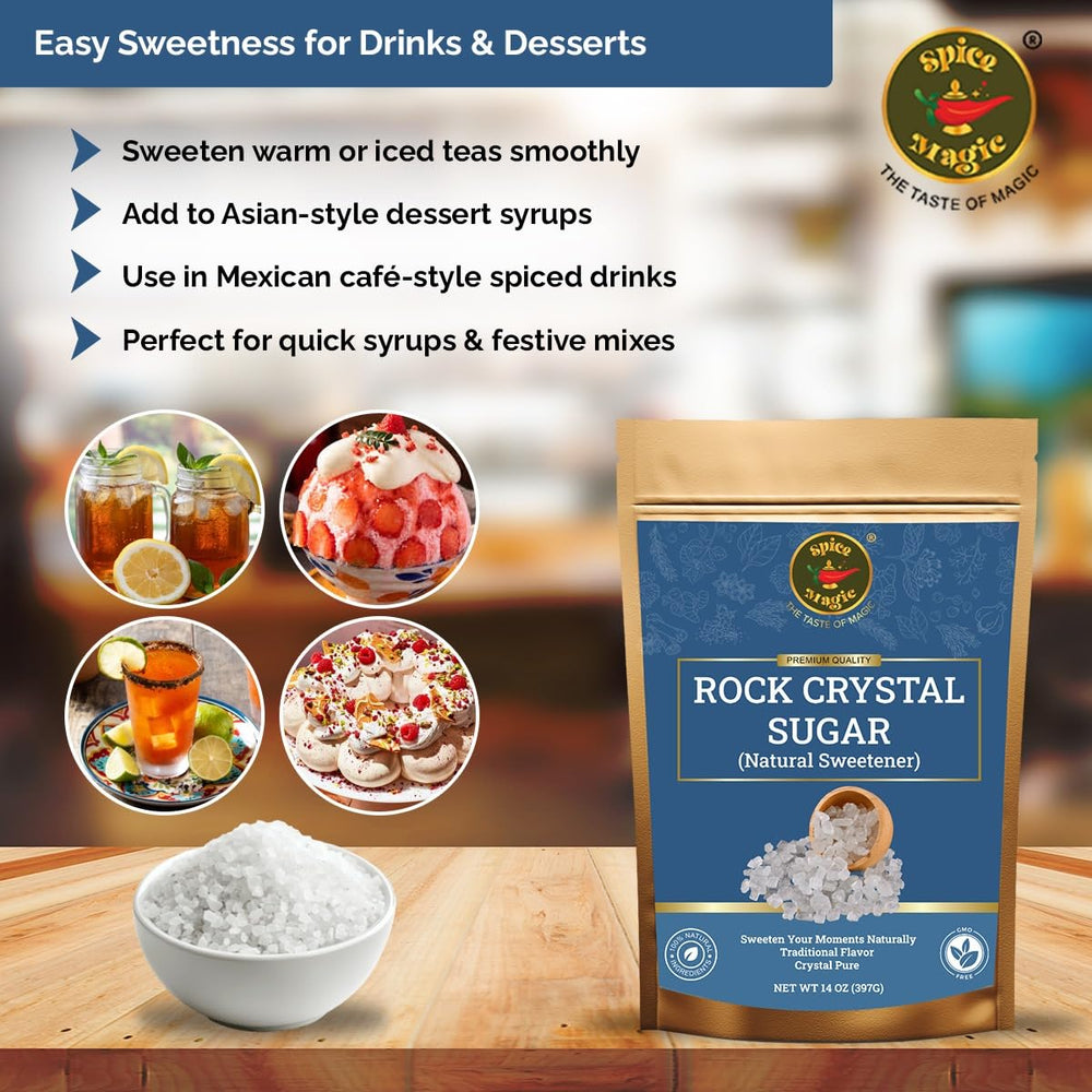 SPICE MAGIC Rock Crystal Sugar iced-drink-infusion suited for iced drinks and infusions.