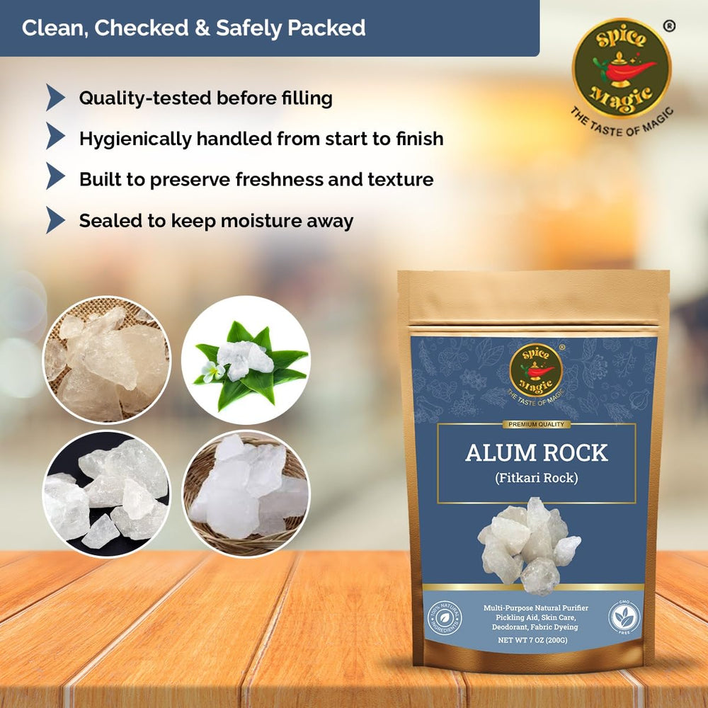 SPICE MAGIC White Alum Rock solid, eco-friendly, non-GMO option for versatile use.