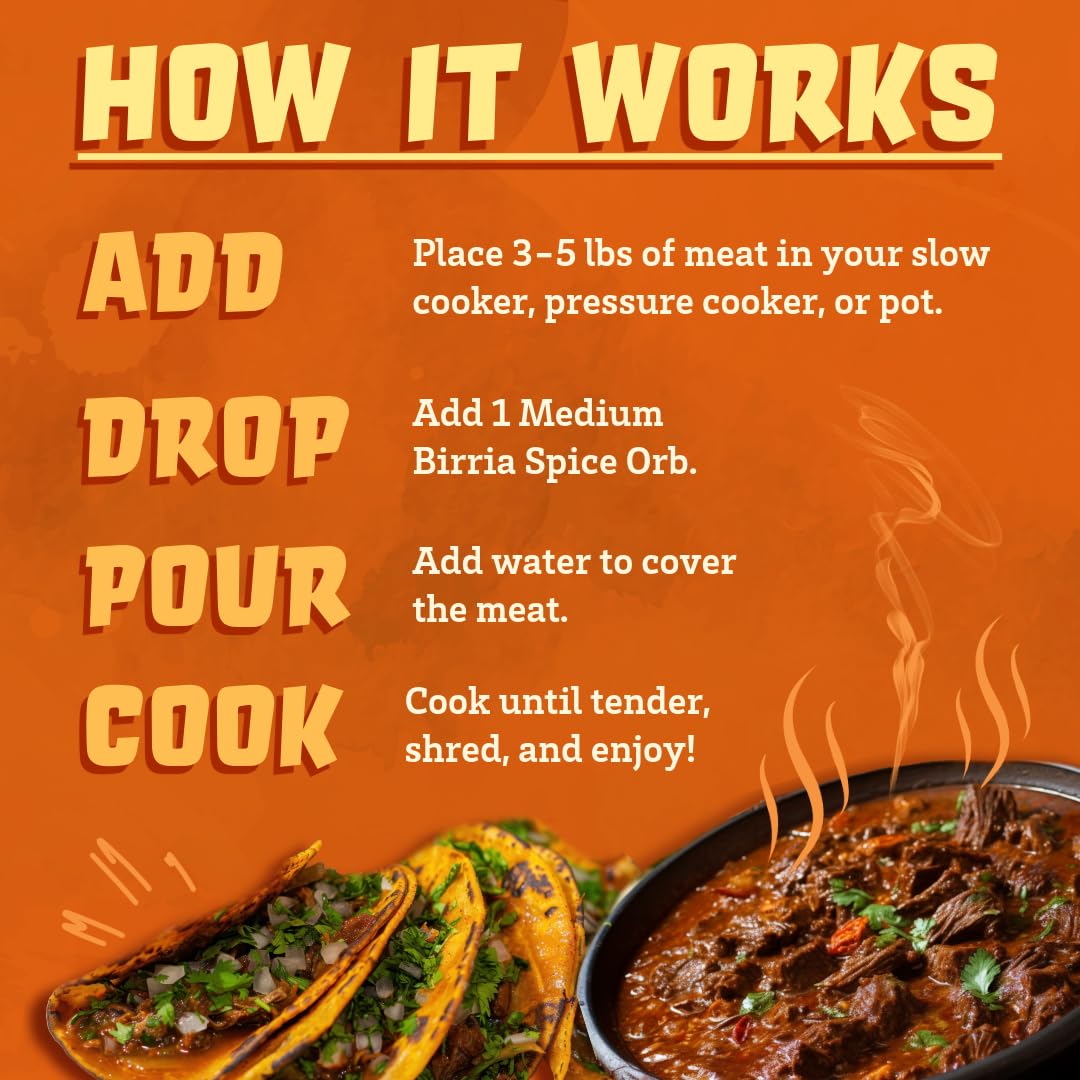 Birria cooking in Instant Pot with Spice Orbs delivers rich, authentic taste.