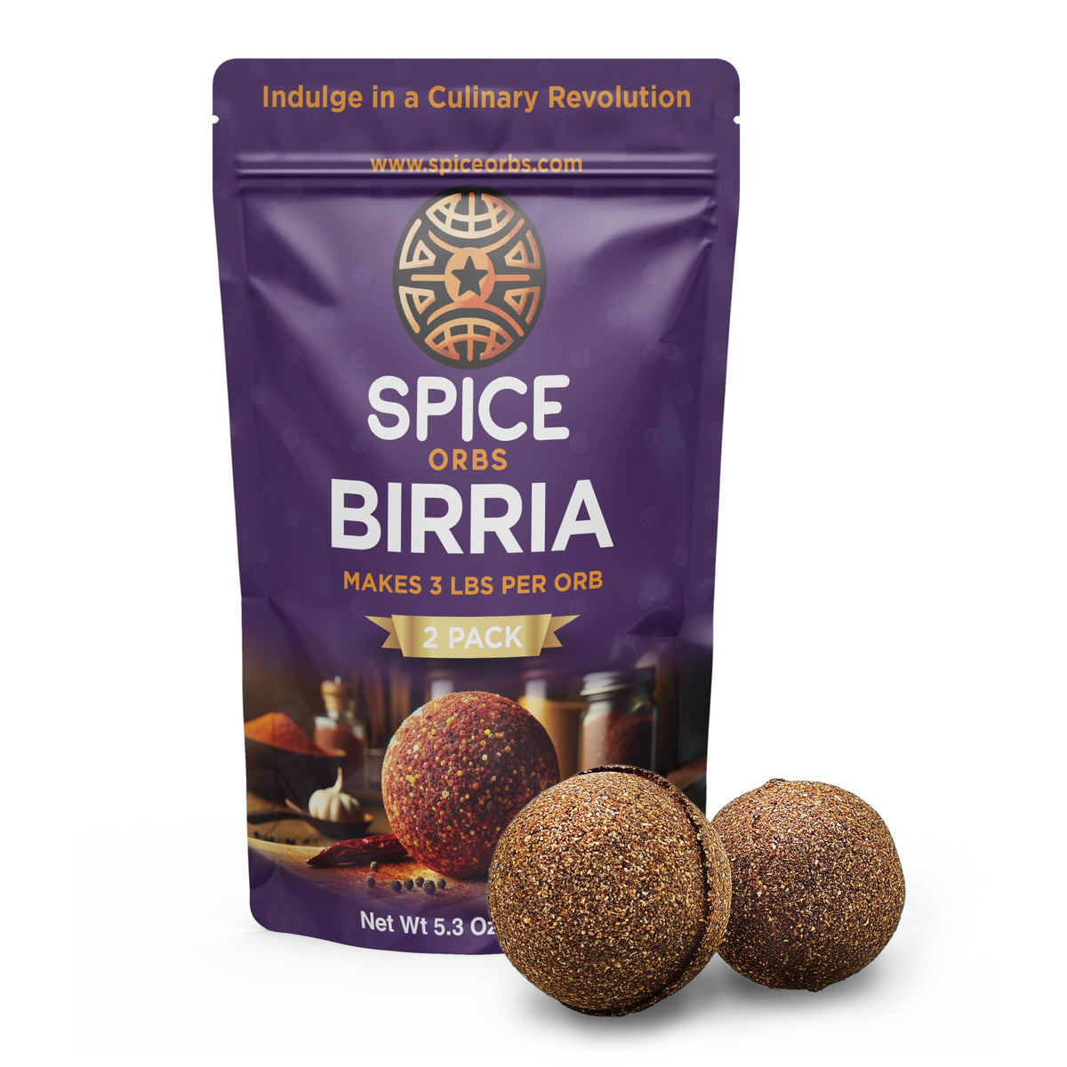 Spice Orbs Medium Birria Orb pack ready for 3-5 lb meals.
