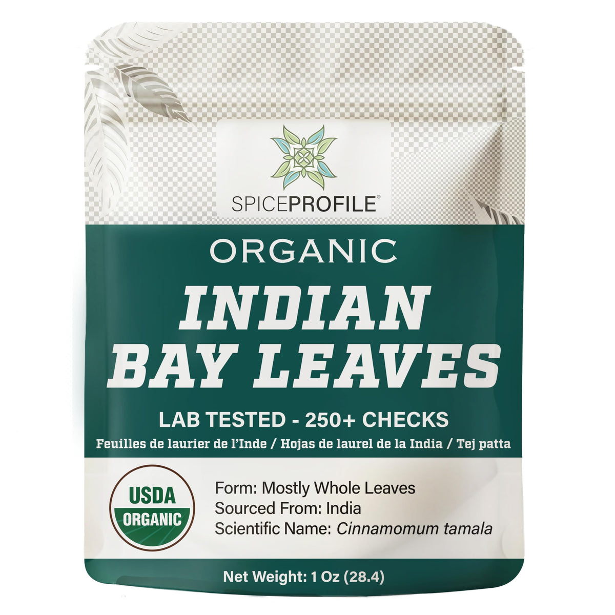 Spice Profile bay leaves 1oz pouch; ready-to-use aromatics for soups and stews.
