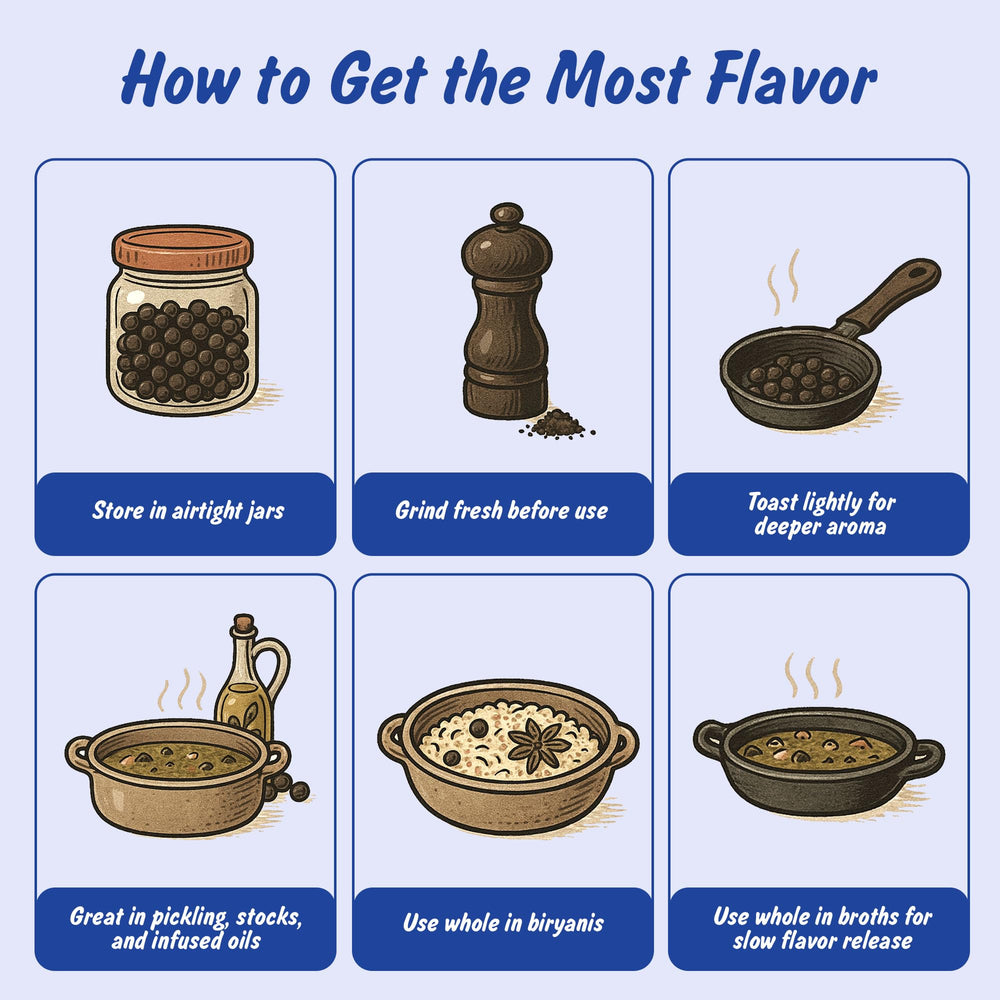 Ethically sourced Spice Profile black peppercorns for sustainable farming
