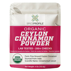Spice Profile Ceylon cinnamon powder in a 4oz pouch for baking