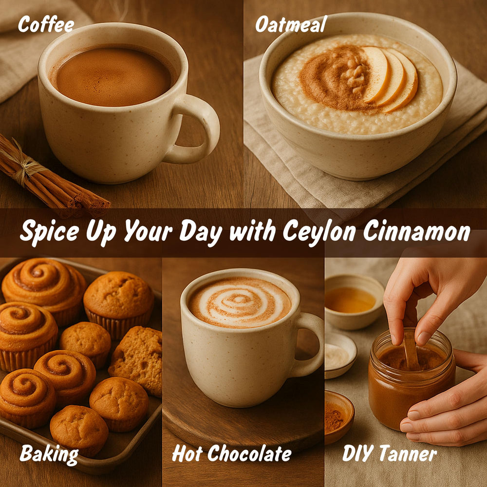 Spice Profile Ceylon cinnamon powder golden hue in closeup