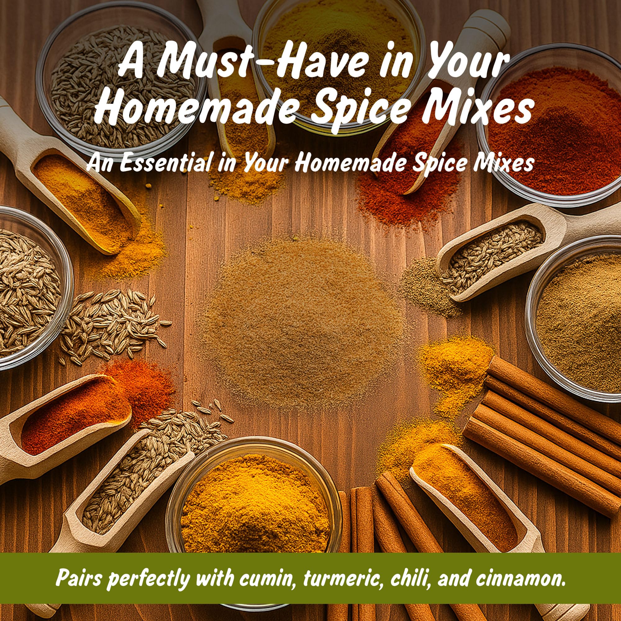 Spice Profile Coriander Powder in a bowl captures vibrant earthy aroma