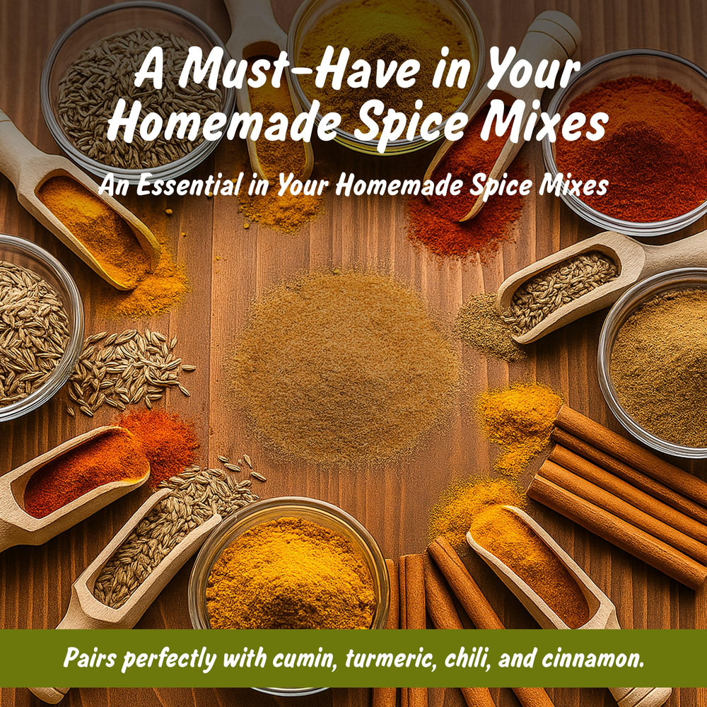Spice Profile Coriander Powder in a bowl captures vibrant earthy aroma