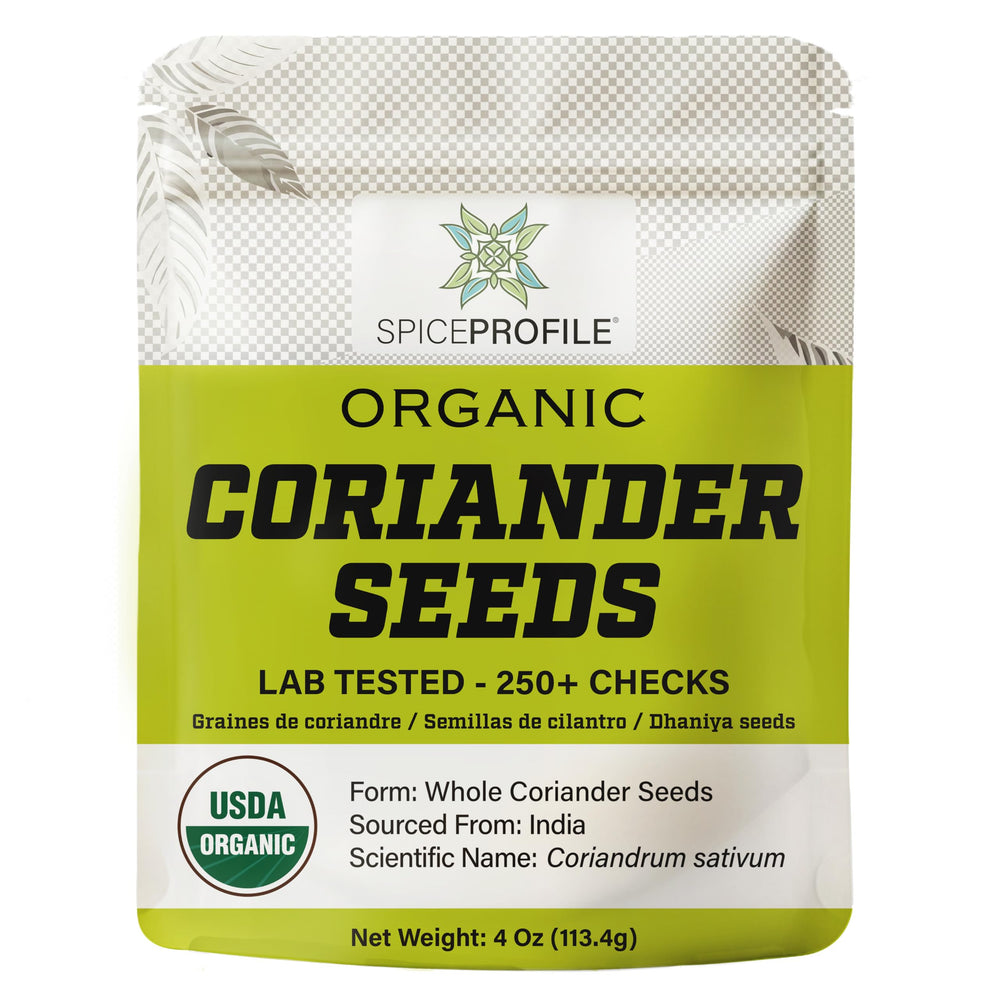 Spice Profile coriander seeds packfront for fresh pantry staple ideal for spice blends.