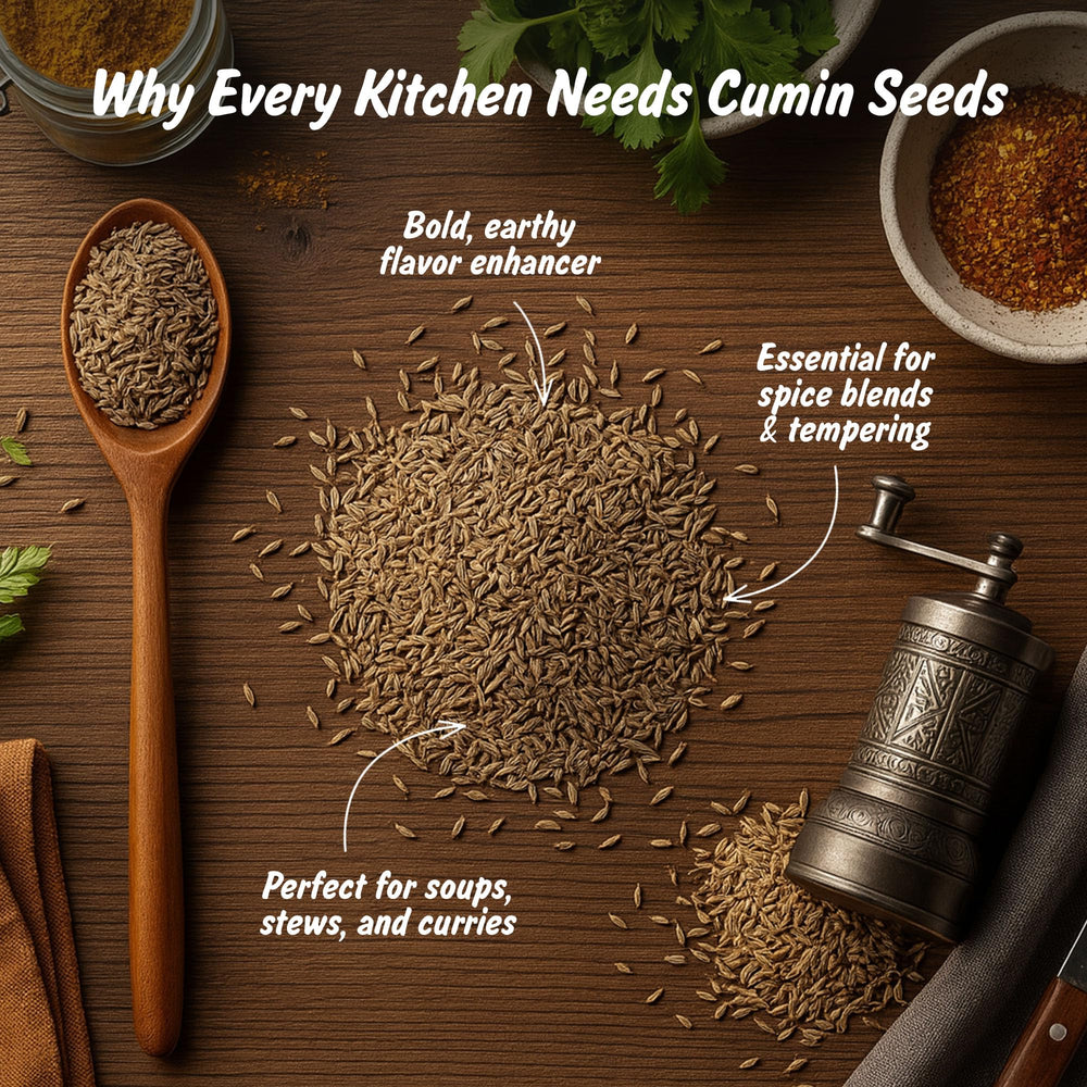 Spice Profile cumin seeds whole in an opaque bag, perfect for roasting and blends.