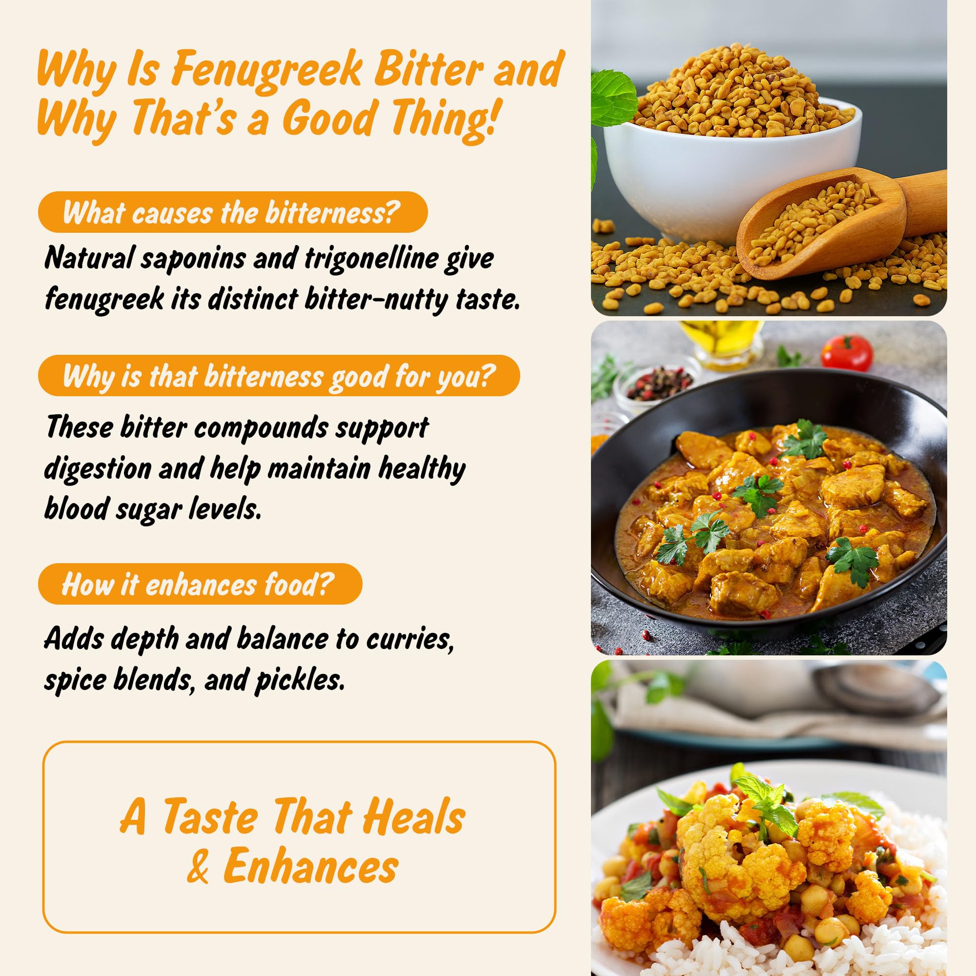 Spice Profile fenugreek seeds non-irradiated processing preserves natural character