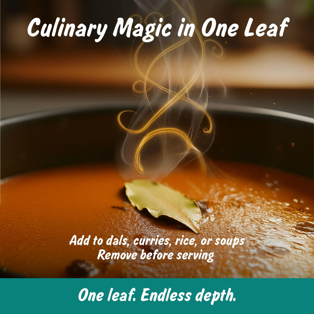 Spice Profile organic leaves; large green surface for robust aroma release.