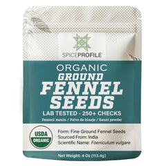 Spice Profile ground fennel seeds in a jar close-up for versatile cooking