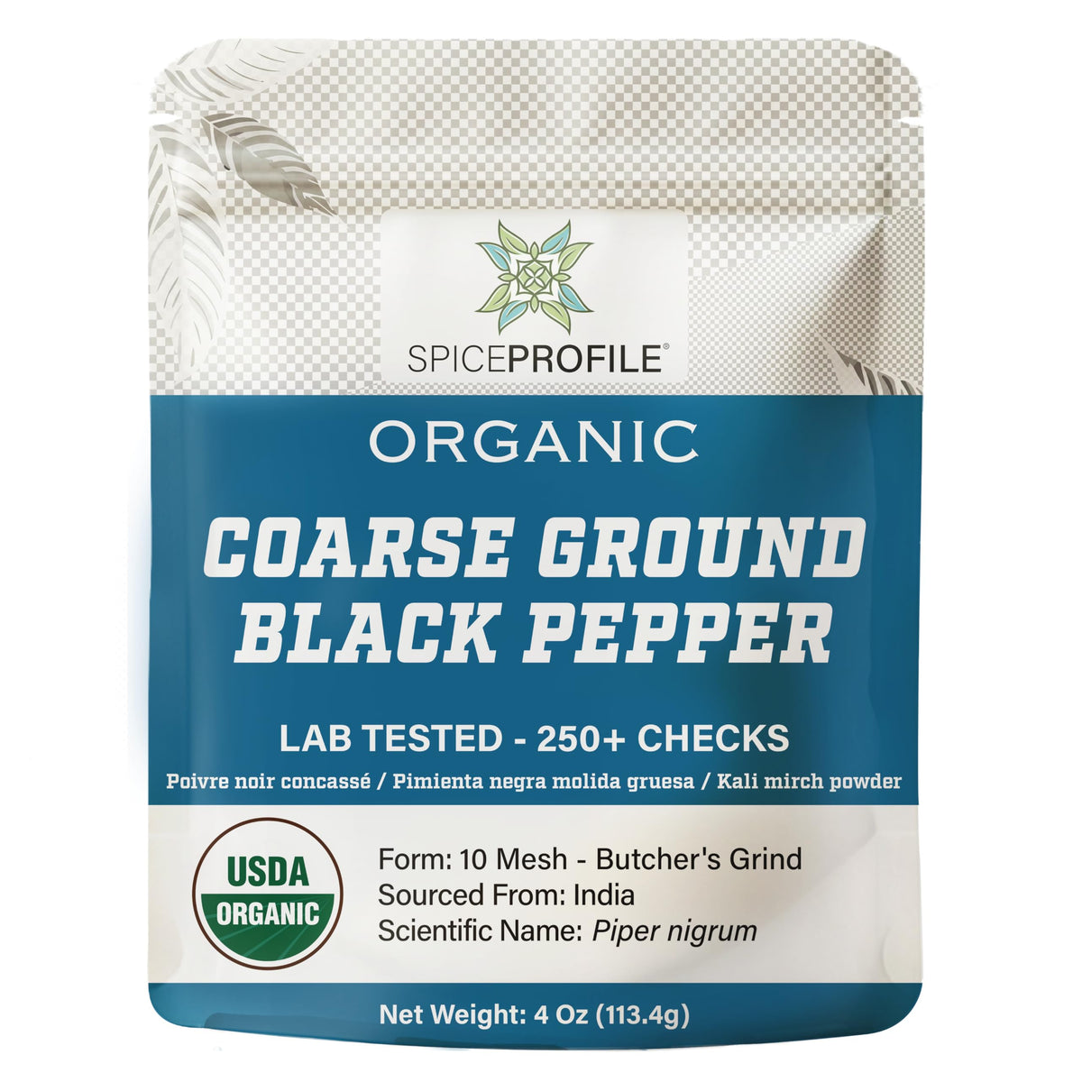 Spice Profile Kaali Mirch bottle shows premium organic pepper for everyday cooking.