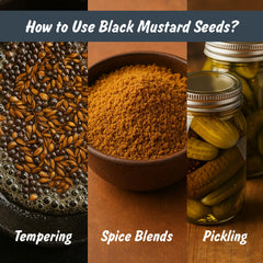 Spice Profile Kaali Rai Sarson seeds add depth to pickles and chutneys.