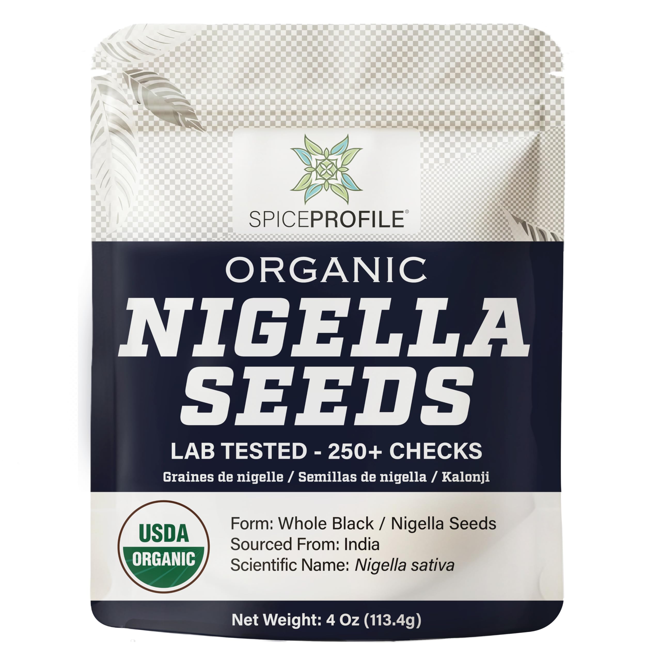 Spice Profile Nigella seeds in USDA organic pack deliver fresh aroma.