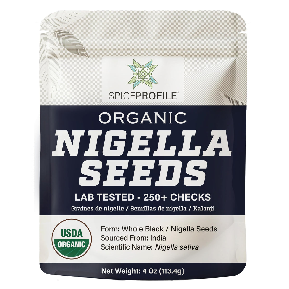 Spice Profile Nigella seeds in USDA organic pack deliver fresh aroma.