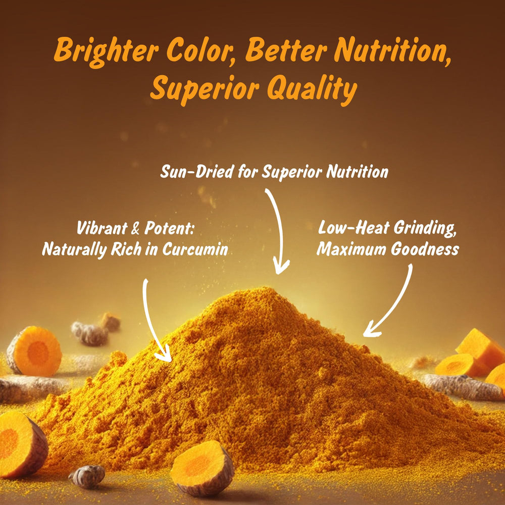 Spice Profile turmeric powder scoop reveals finely ground texture ideal for teas