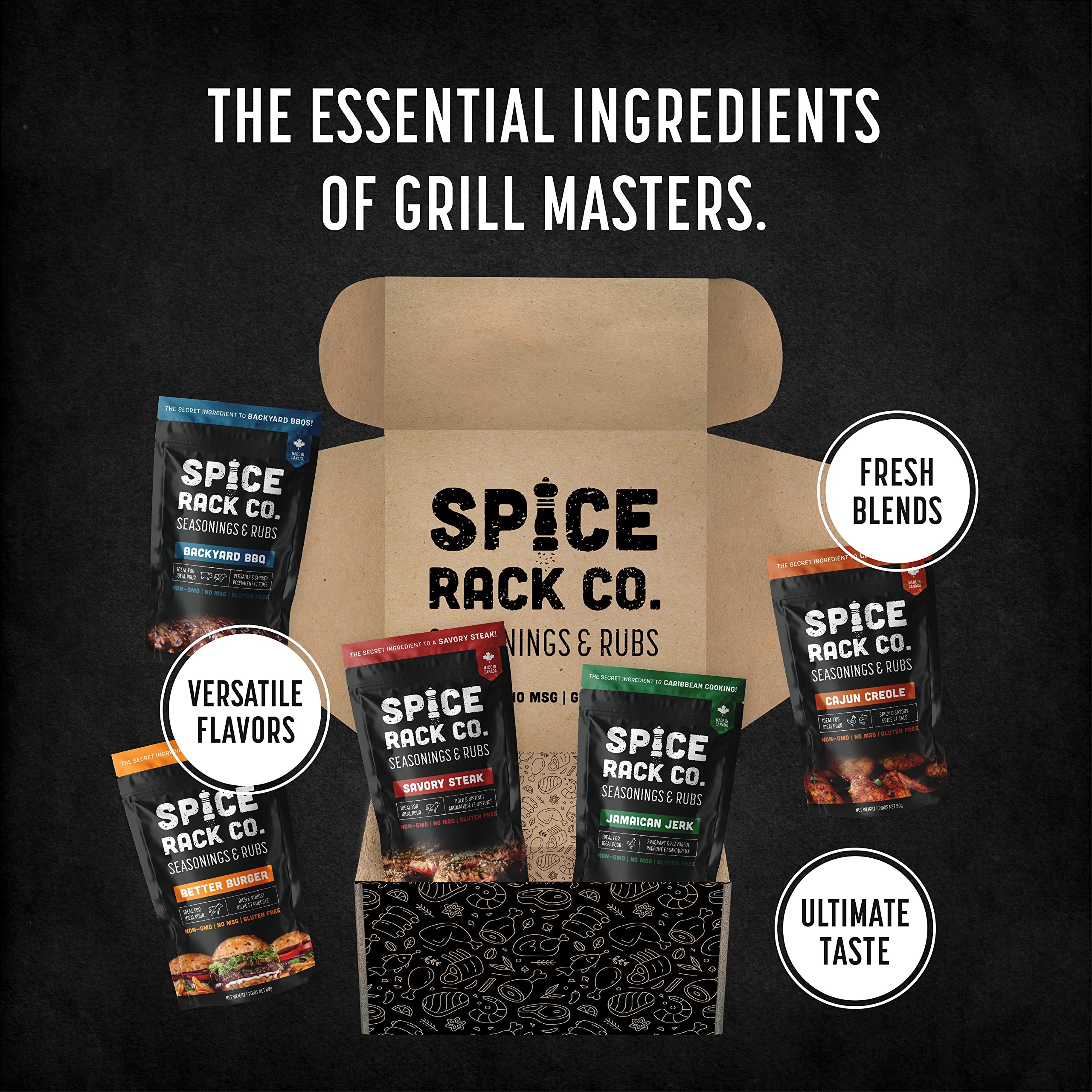 Spice Rack Co. Cajun Creole Rub adds spicy, vibrant flavor to meats.