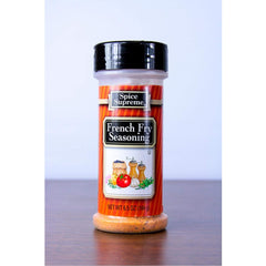 Spice Supreme French Fry Seasoning bottle with shaker top for crispy, restaurant-style fries.