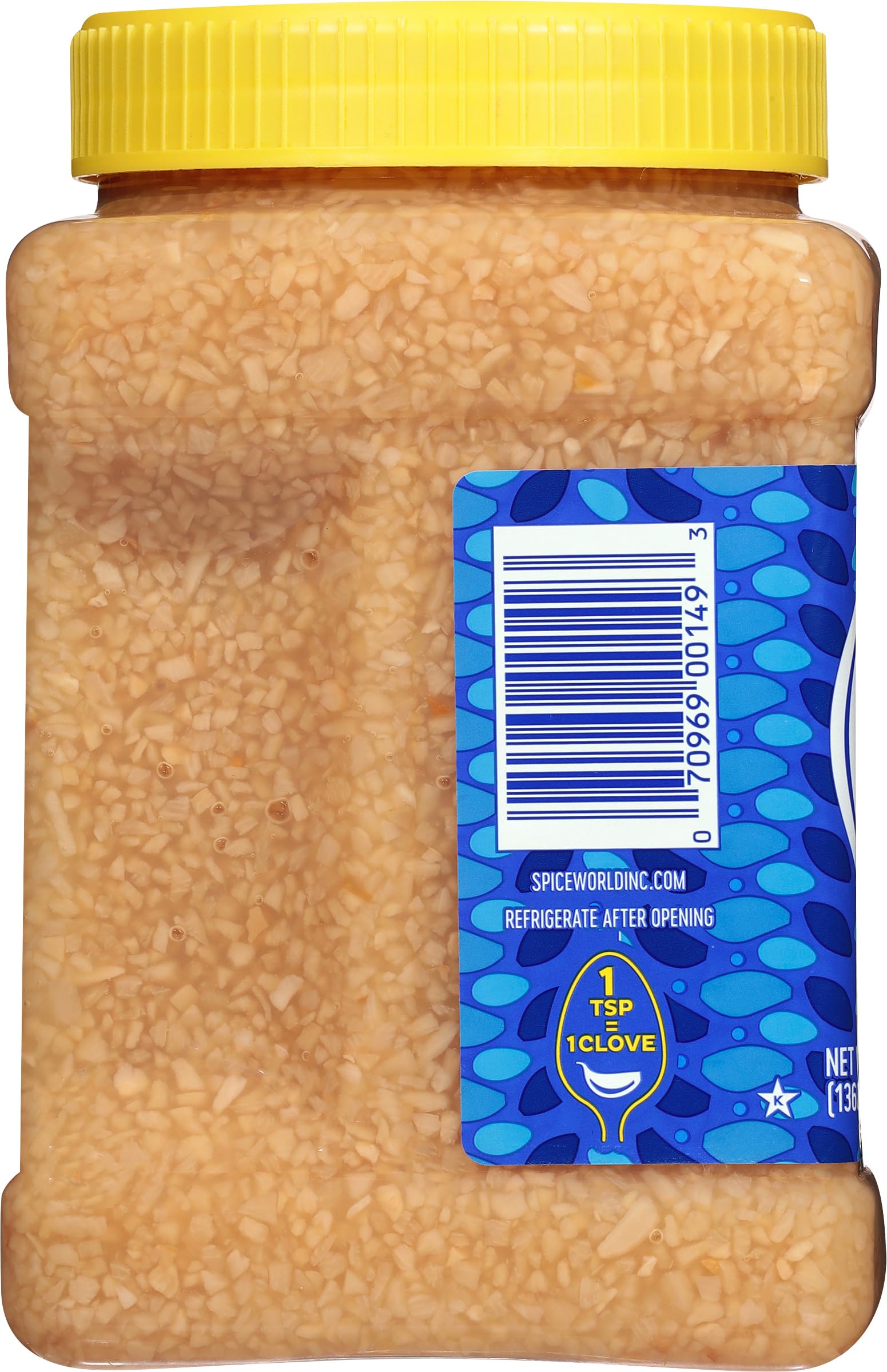 Spice World minced garlic cooking in a pan for savory aroma.