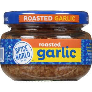 Spice World Roasted Minced Garlic easy spoon-ready seasoning for sauces
