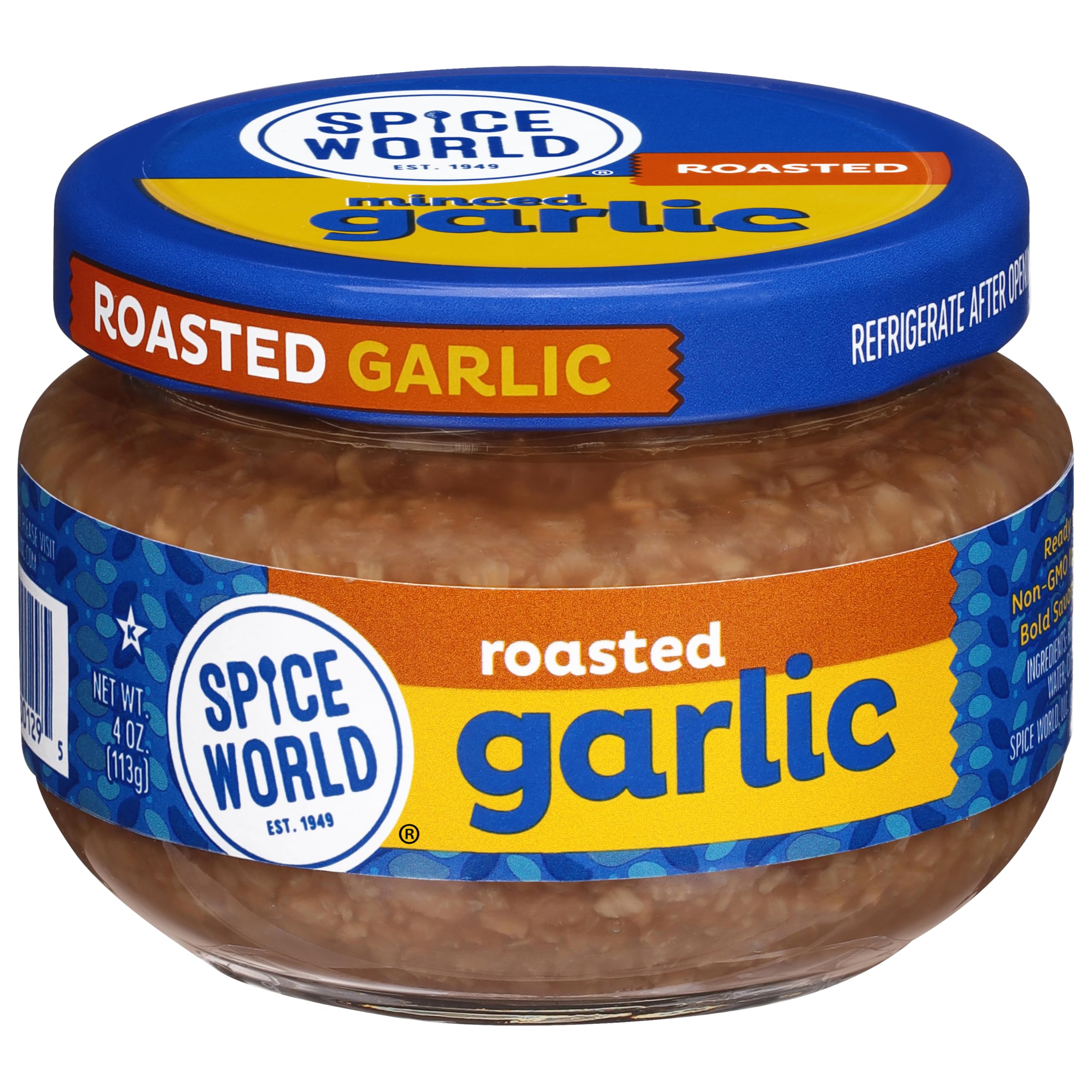 Spice World Roasted Minced Garlic jar ready for quick flavor in minutes