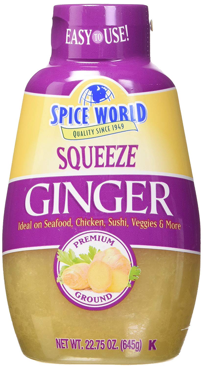 Spice World Squeeze Ginger two-pack bottle for easy, mess-free flavoring.