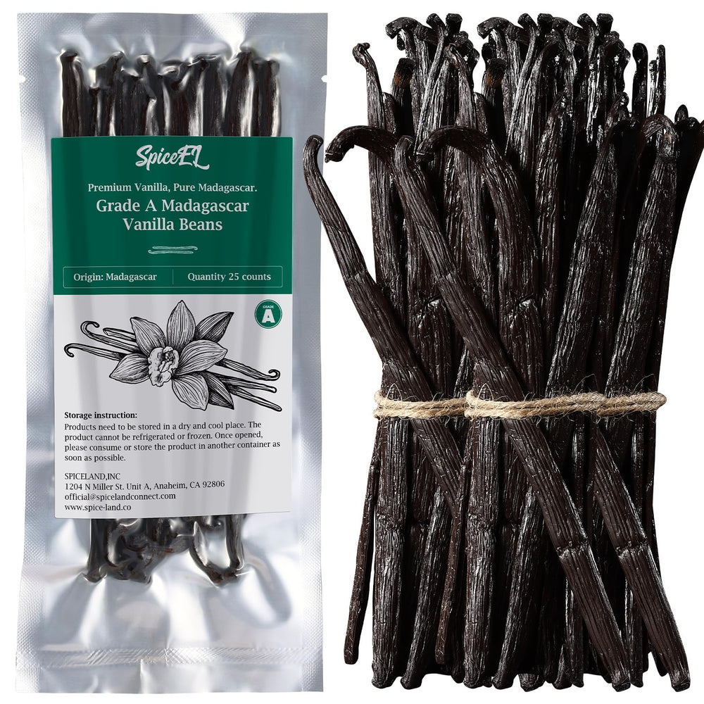SPICEEL Madagascar vanilla beans 5-7 inch pods ideal for baking aroma