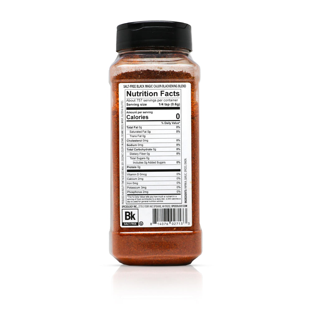Spiceology Black Magic Cajun chicken rub on chicken, bold and salt-free