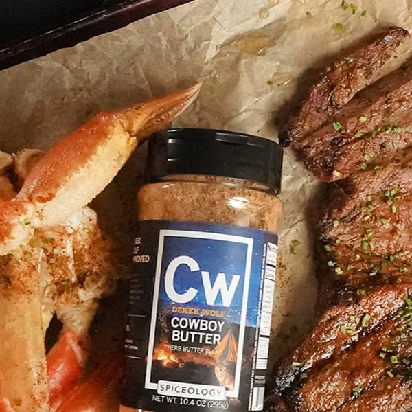 Pork chops seasoned with Cowboy Butter for smoky paprika aroma.