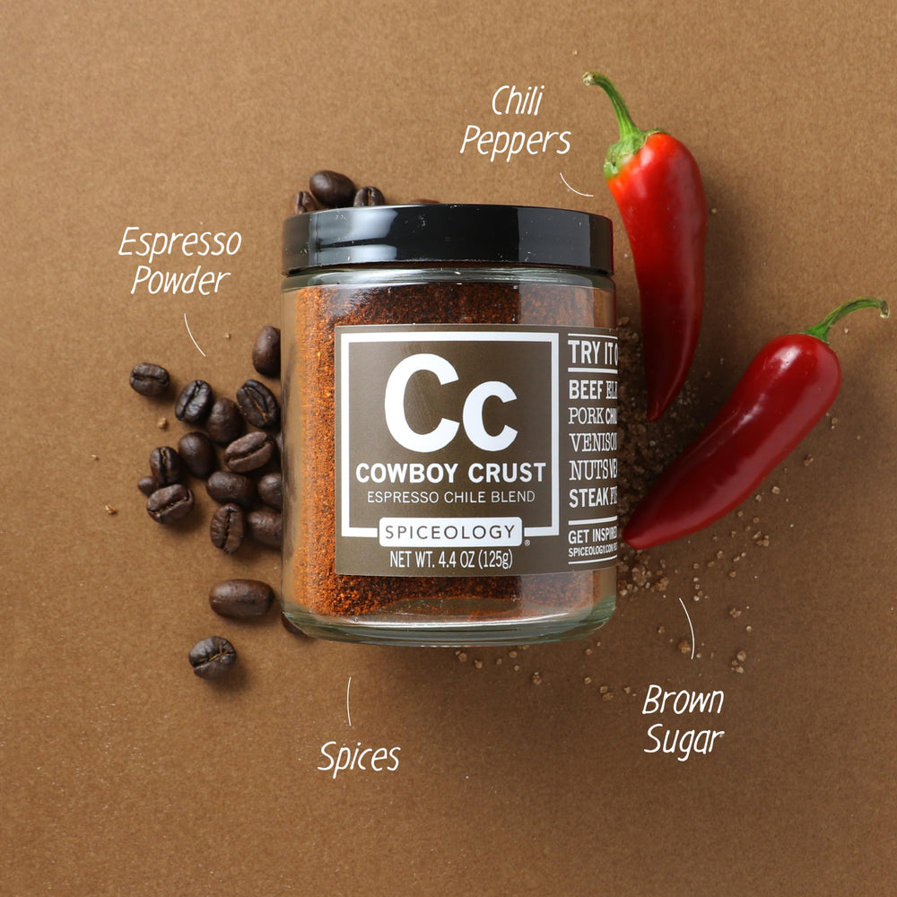 Spiceology Cowboy Crust Espresso Chile Seasoning on steak delivers deep umami and caramelized edges.