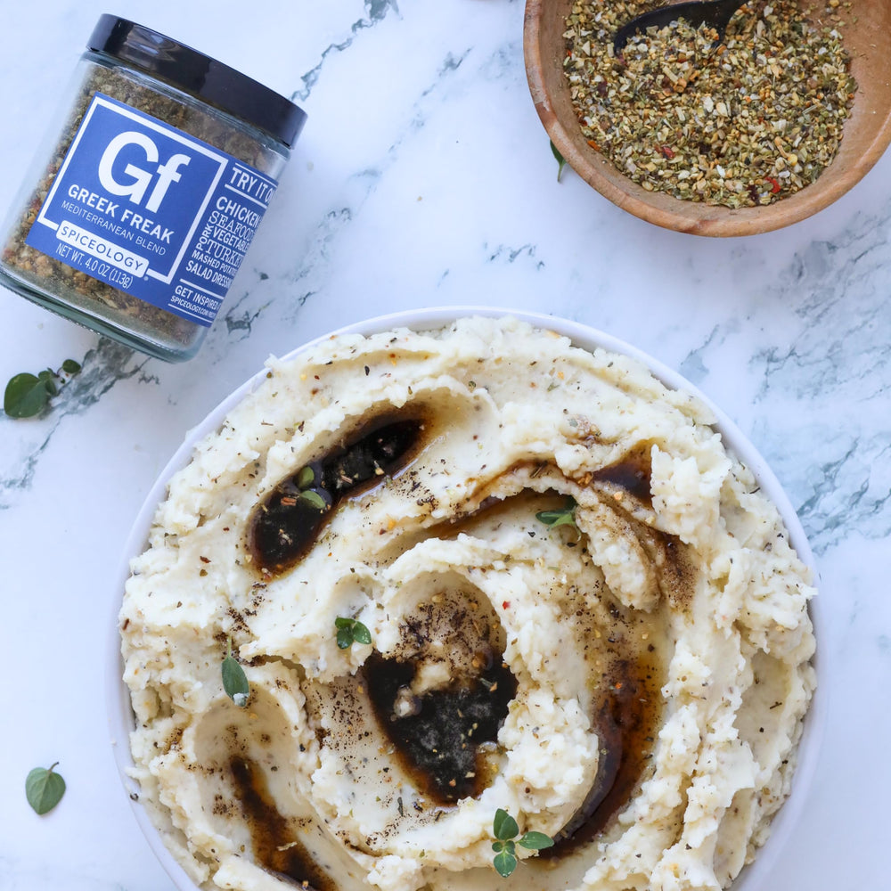 Greek Freak chicken dish seasoned evenly for grilled or roasted meals