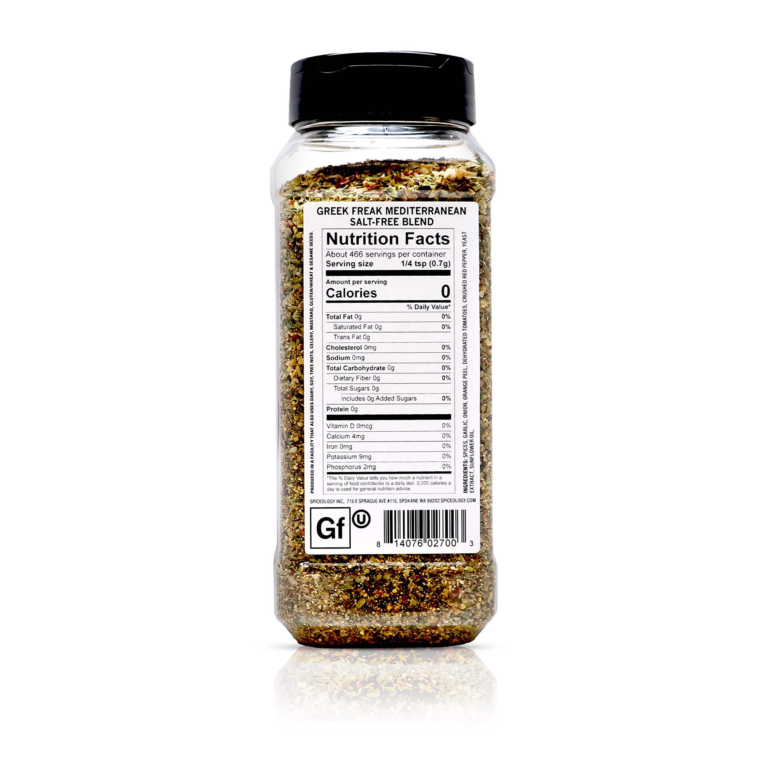Greek Freak seasoning is poured onto chicken for quick weeknight flavor
