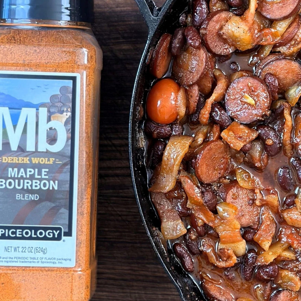 Popcorn dusted with Maple Bourbon seasoning for a savory movie-night bite.